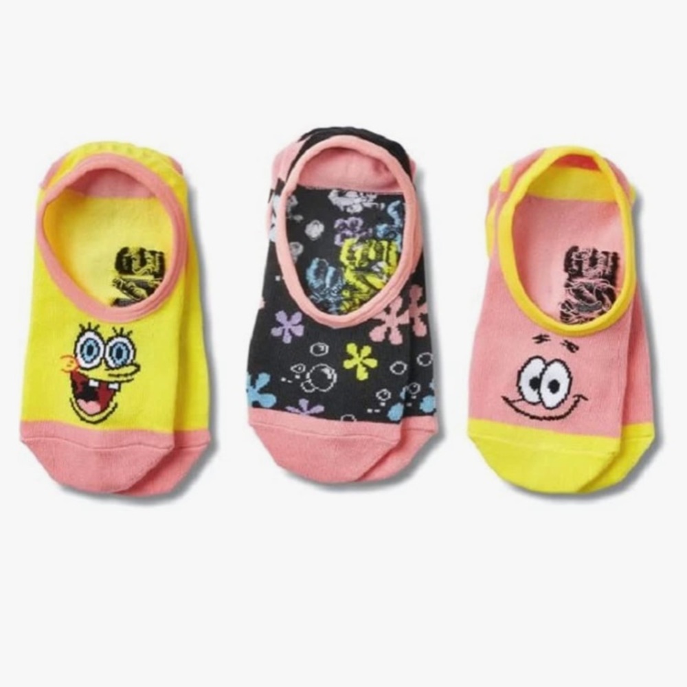 🆕 Vans X SpongeBob Canoodles 3-Pack No Show Socks New NWT